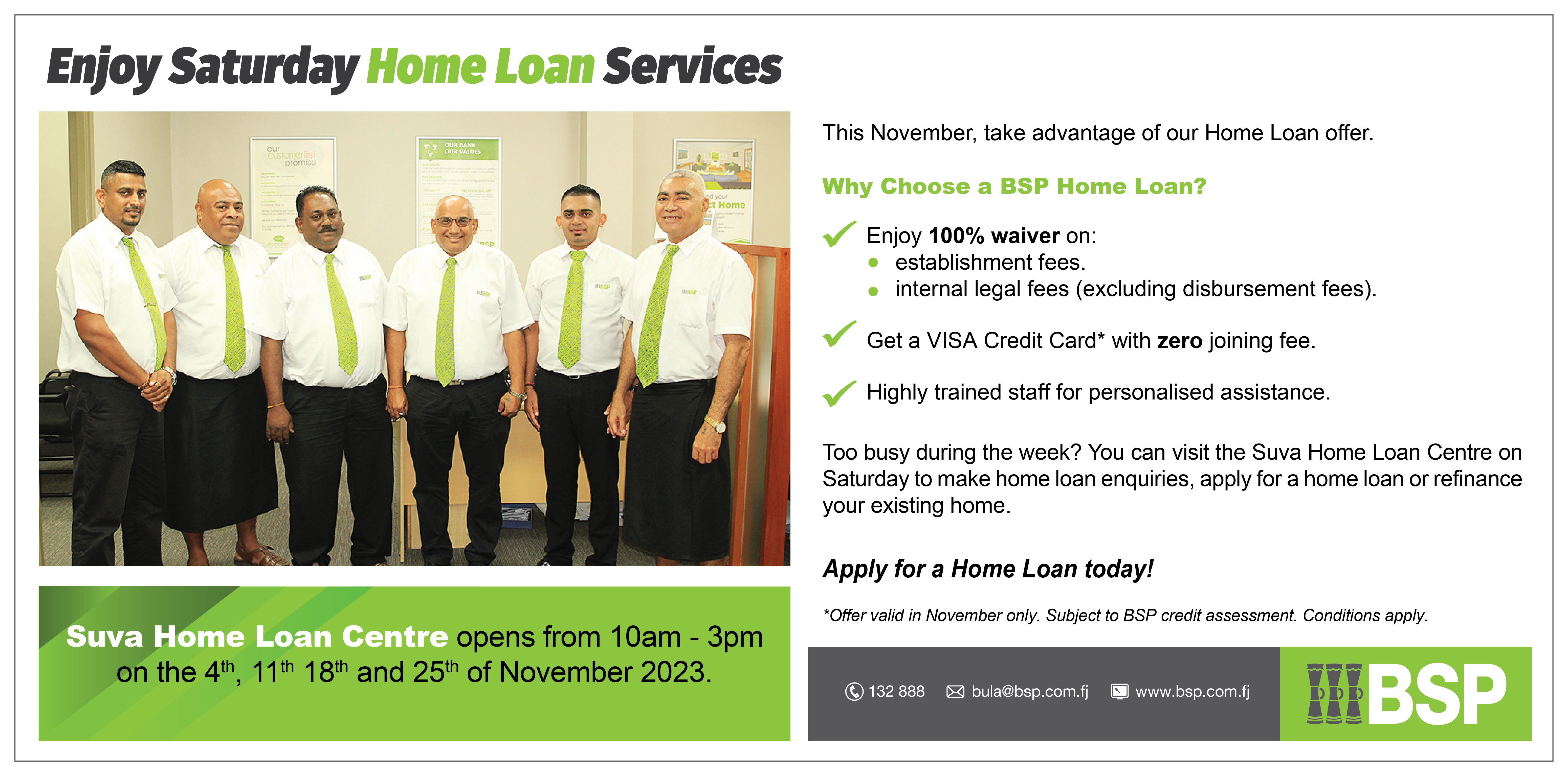 Don T Miss BSP S Irresistible Home Loan Offer This November Bank Of   Home Loan Centre Campaign Eflyer 